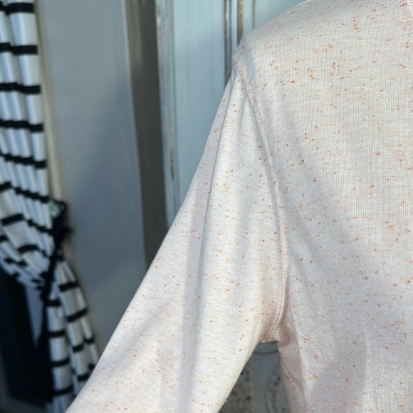 Carhartt Cotton Blend Women's Light Peachy Pink V-Neck Long Sleeve T-Shirt Top - Picture 5 of 11